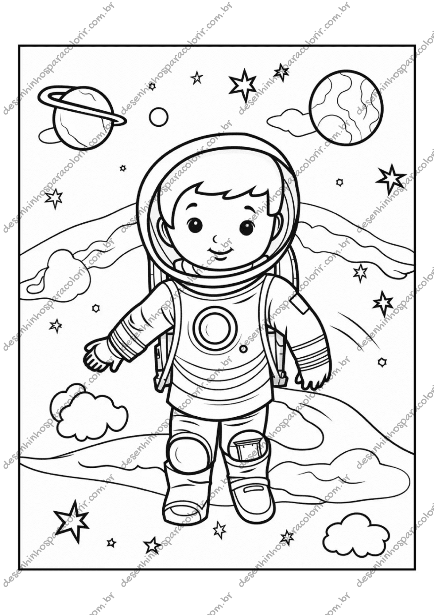 colorir espaço sideral