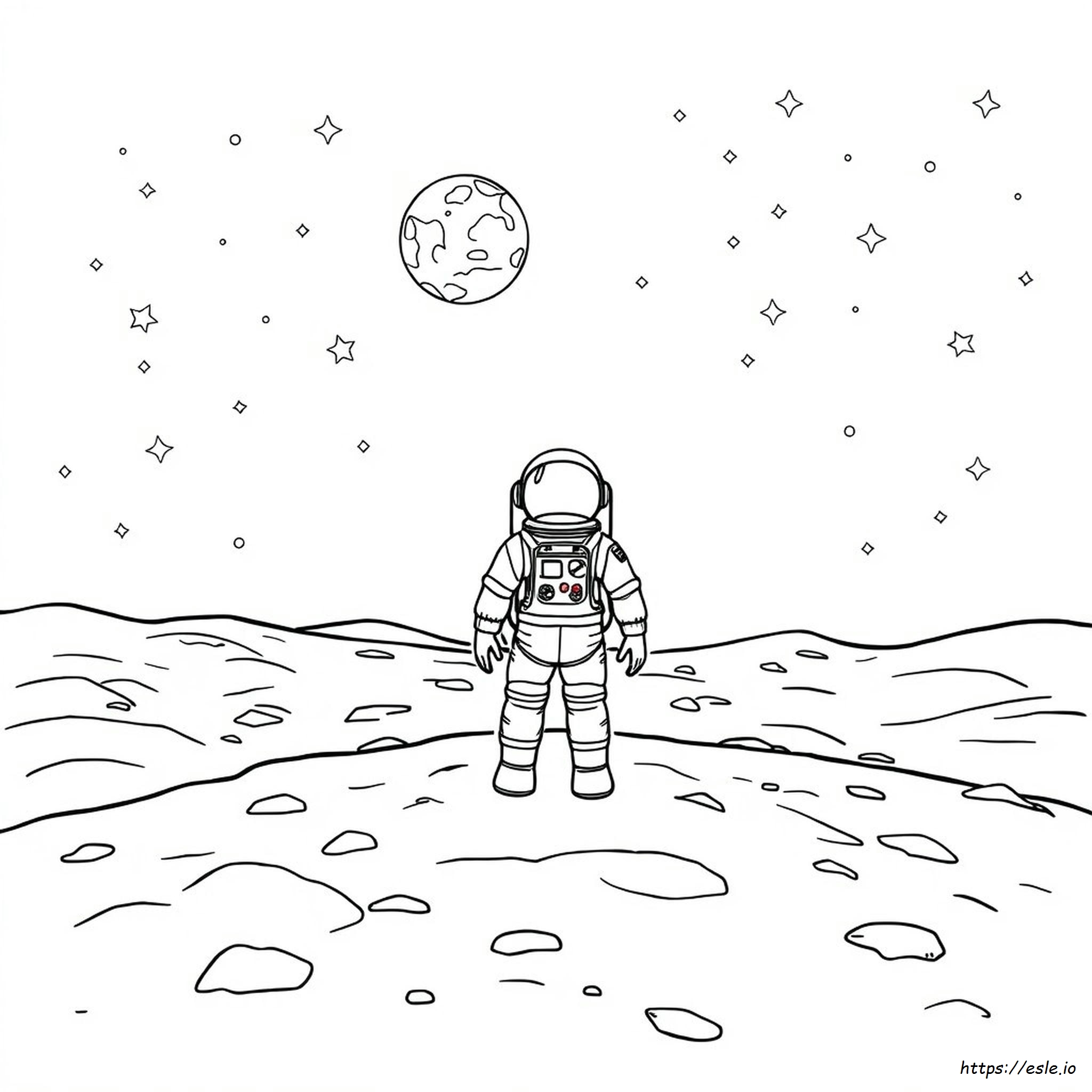 astronauta para imprimir e colorir