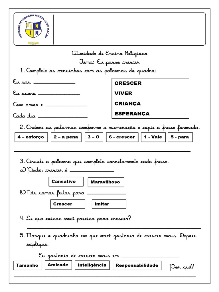 atividades de religião para imprimir 3 ano