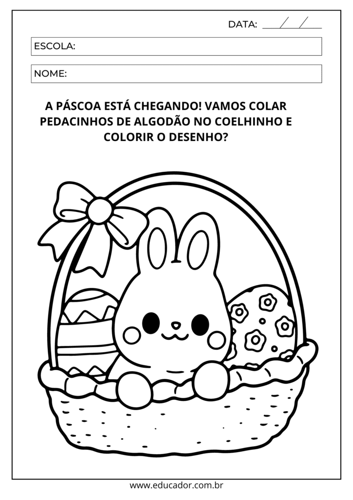 atividades sobre a pascoa