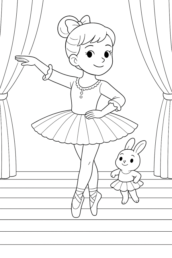 desenhos de bailarinas para imprimir grátis