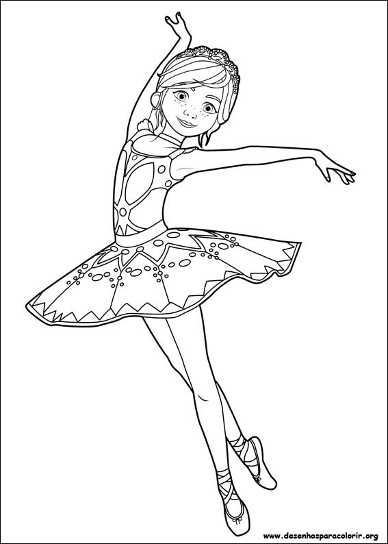 bailarina clássica para colorir