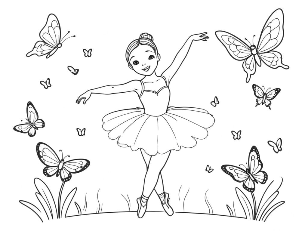 bailarina para festa infantil para colorir