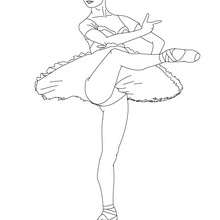 bailarina em aquarela para colorir