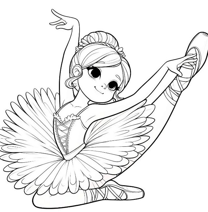 bailarina sapatilha de ponta para colorir