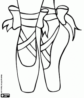 bailarina sapatilha de ponta para colorir