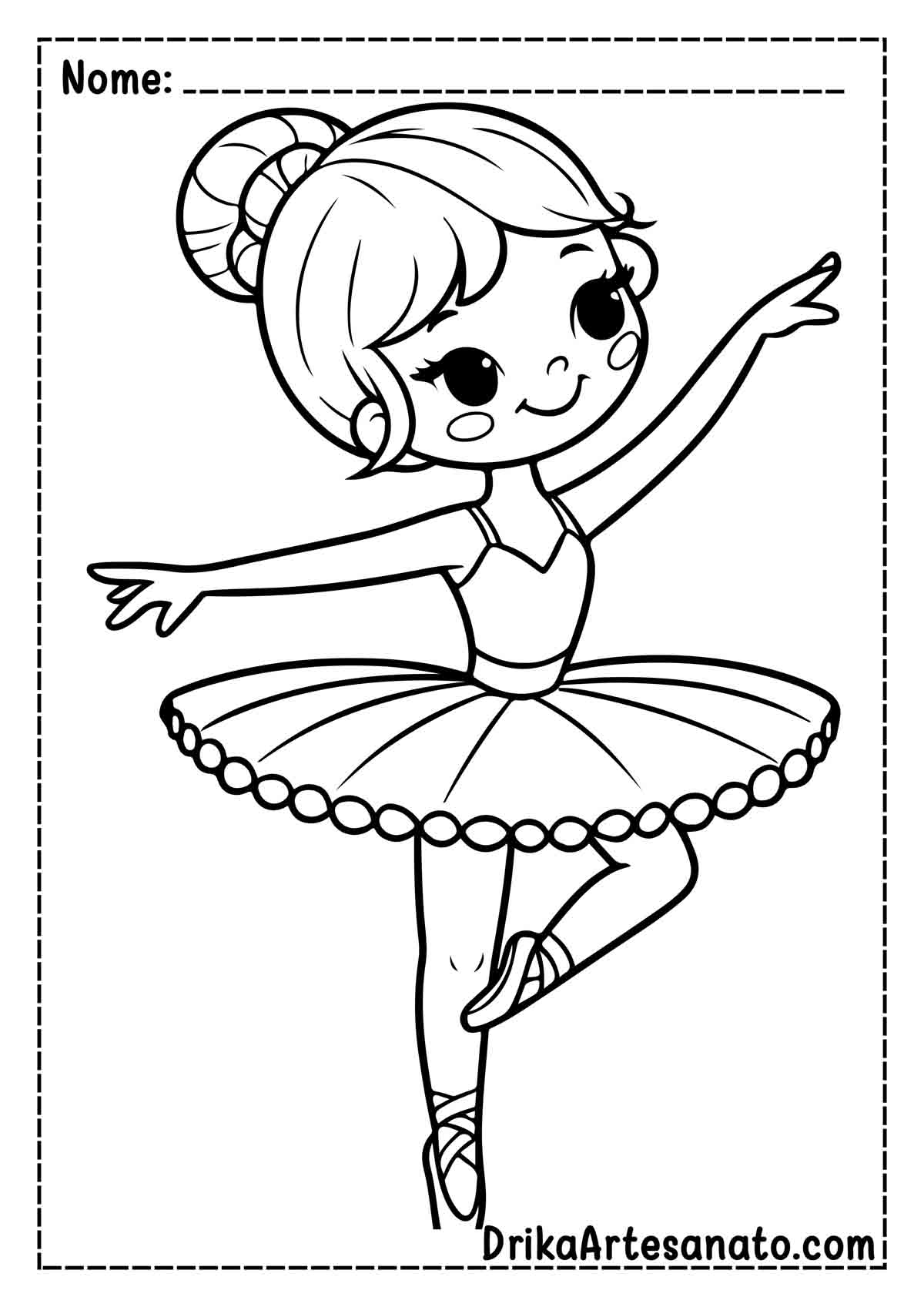 bailarina clássica para colorir
