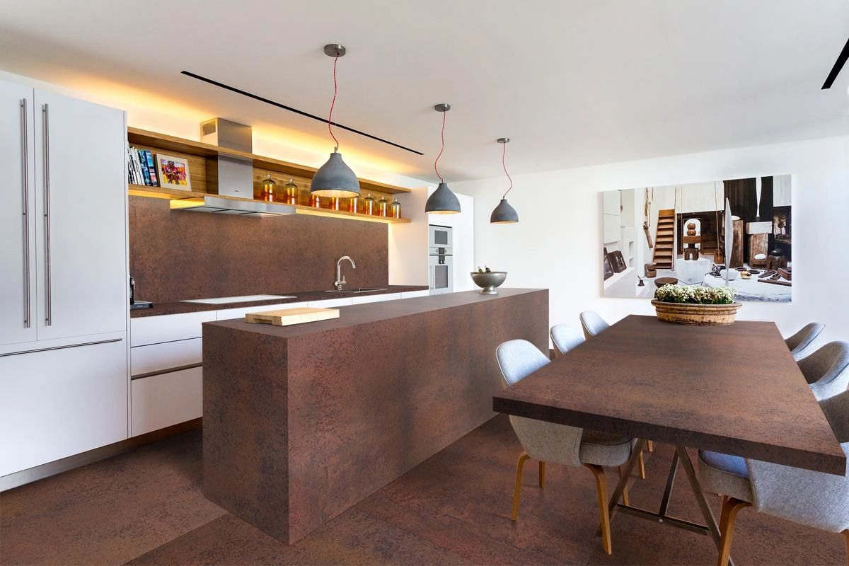 bancada de aco corten