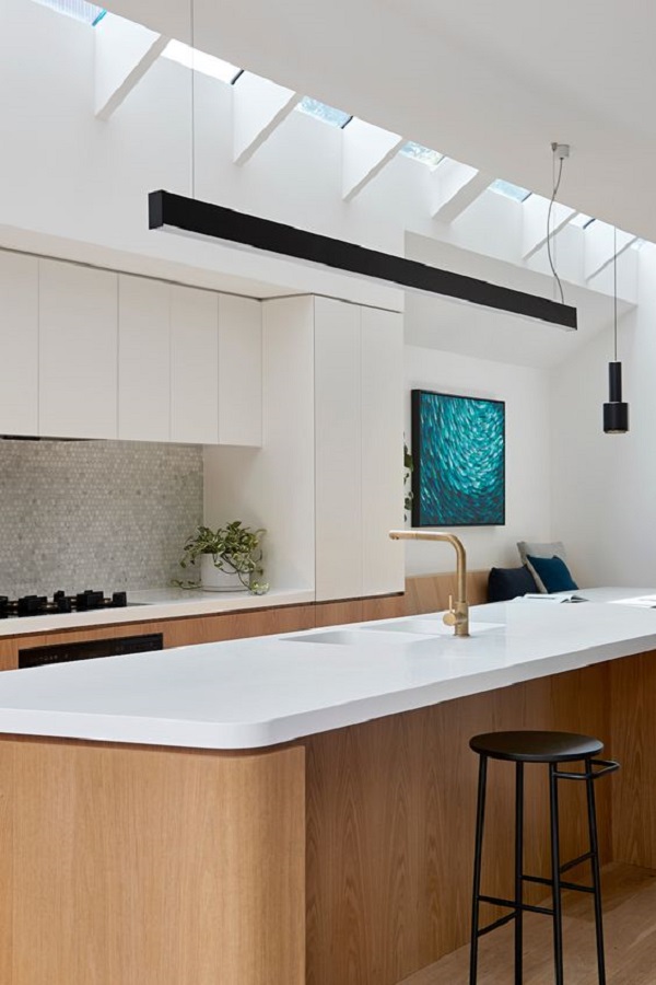 bancada de cozinha de corian