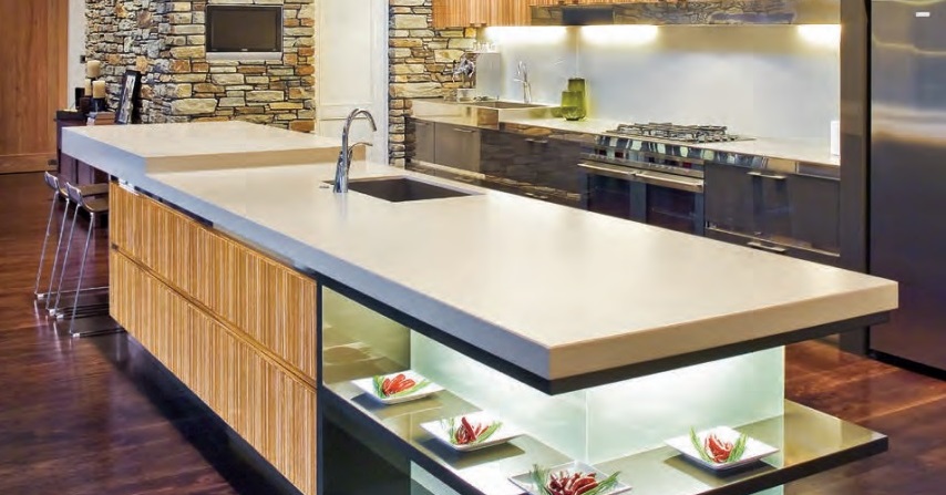 bancada de cozinha de corian