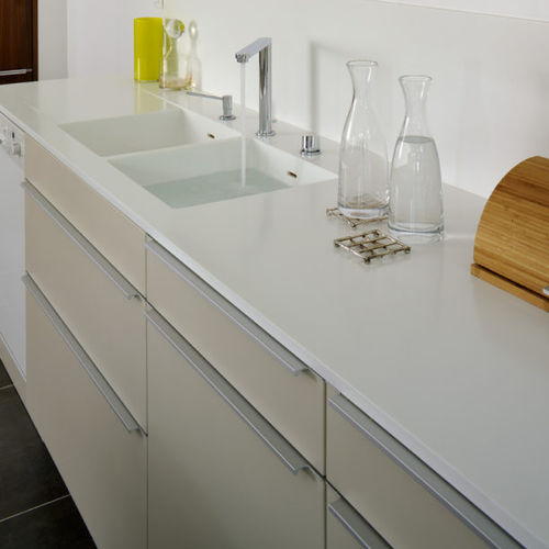 bancada de corian para cozinha inspiração