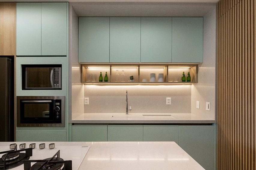 bancada de corian para cozinha inspiração