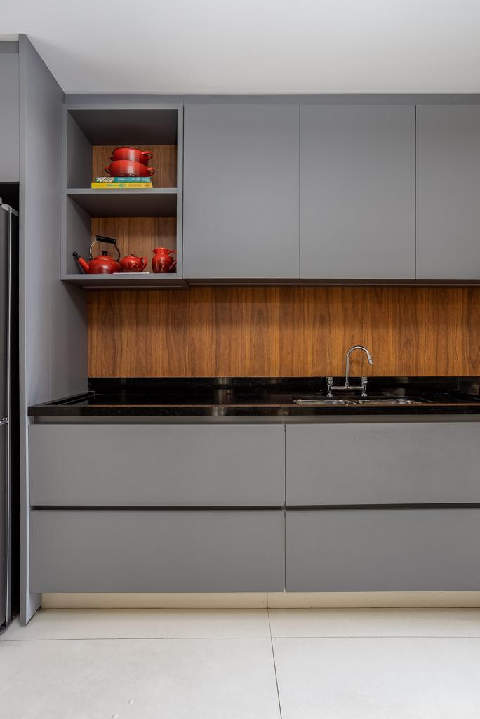 bancada de cozinha quartzo cinza