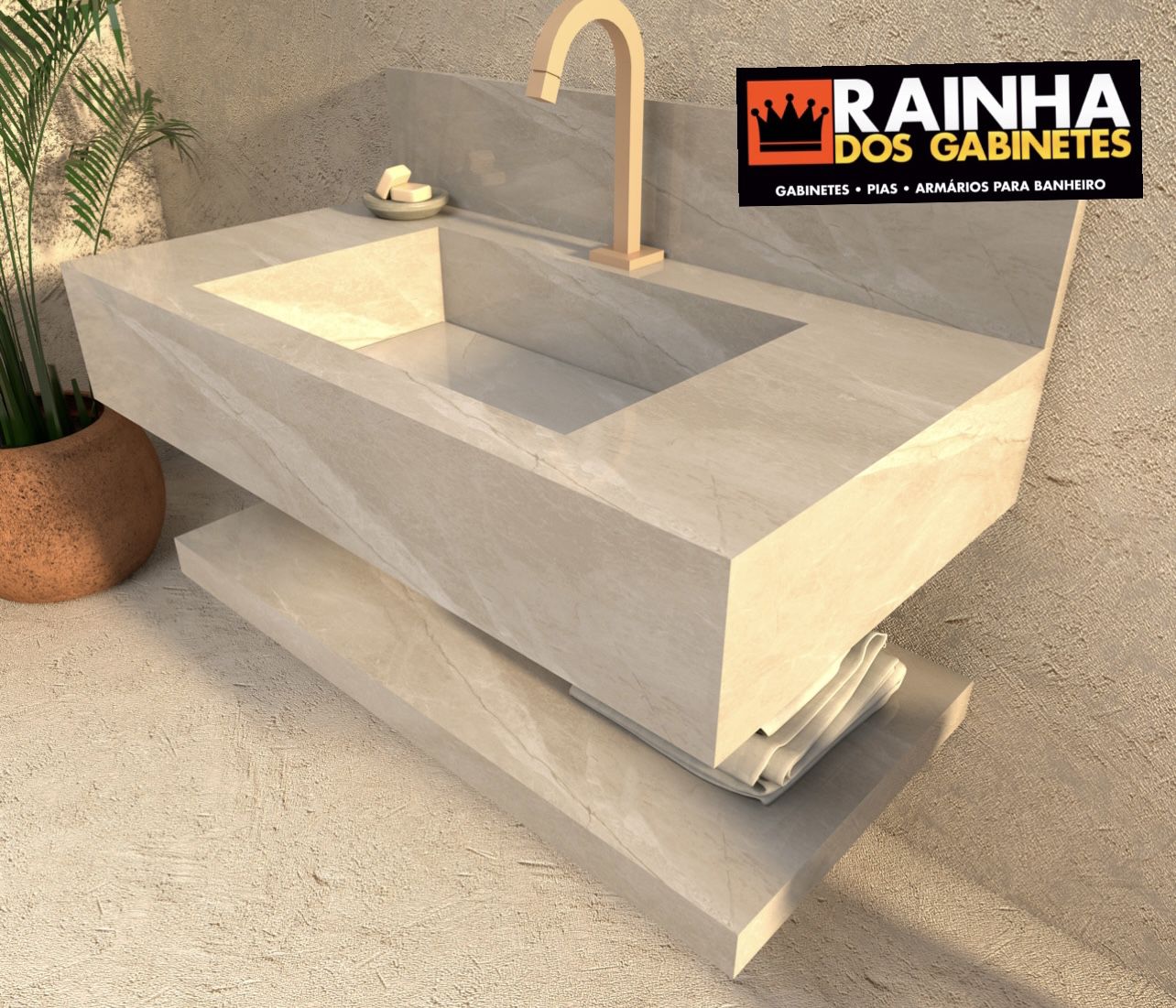 Bancadas de Porcelanato Suspensas: Soluções Inteligentes para Lavabos Pequenos