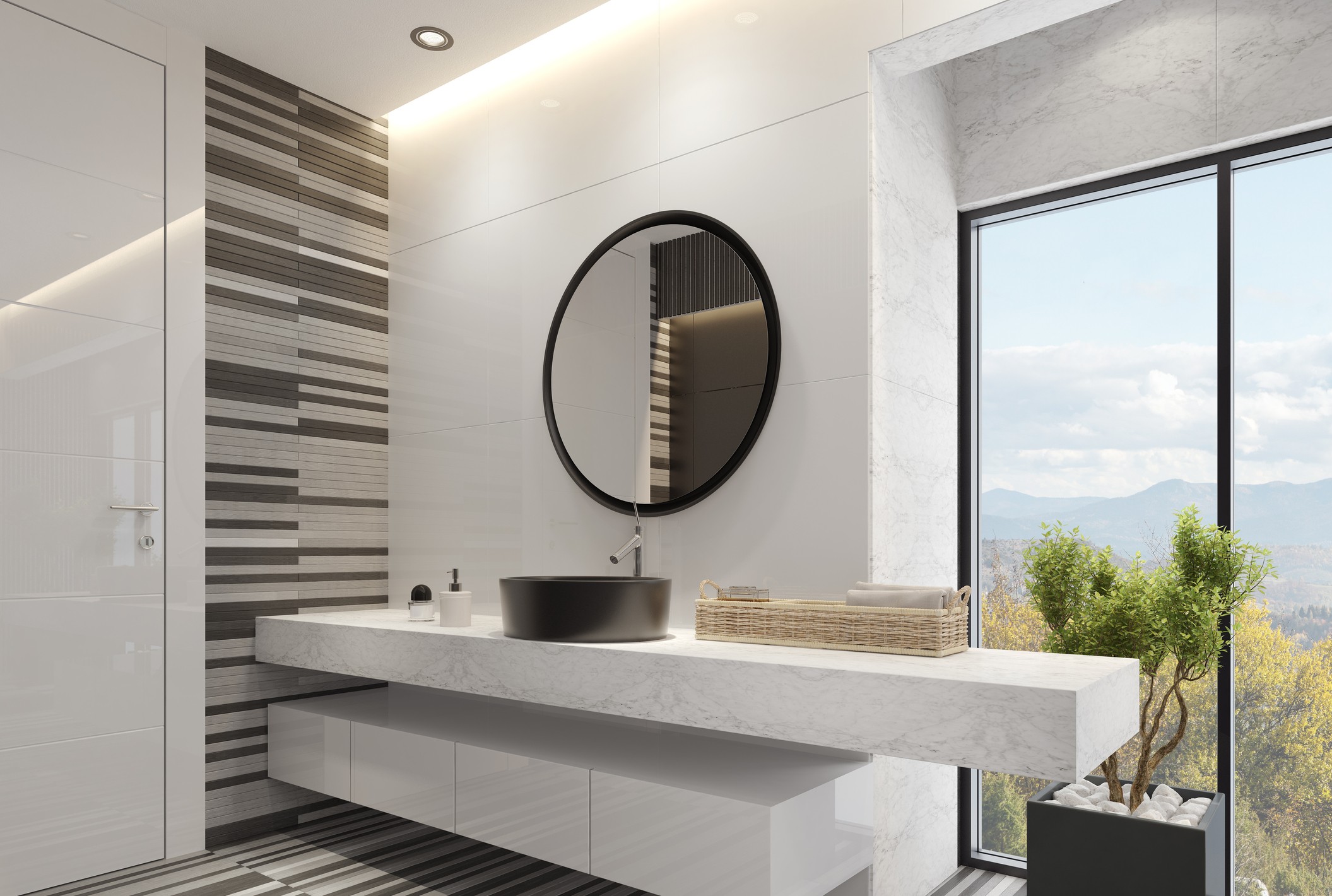 Bancadas de Porcelanato Suspensas: Soluções Inteligentes para Lavabos Pequenos