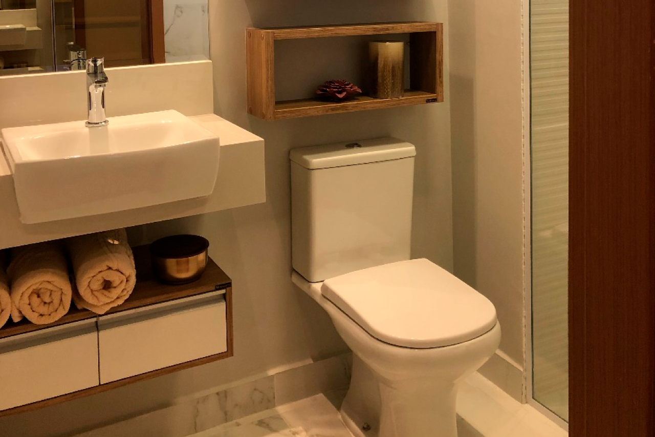 inspiração bancada banheiro pequena moderna