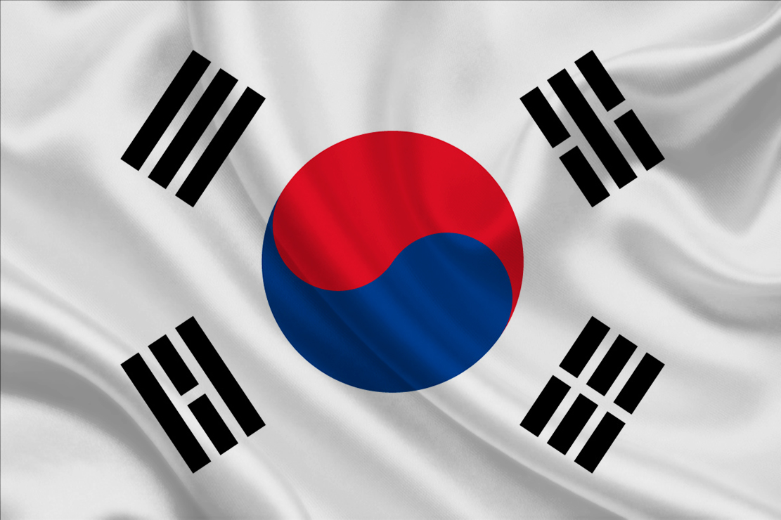 bandeira coreia do sul desenho