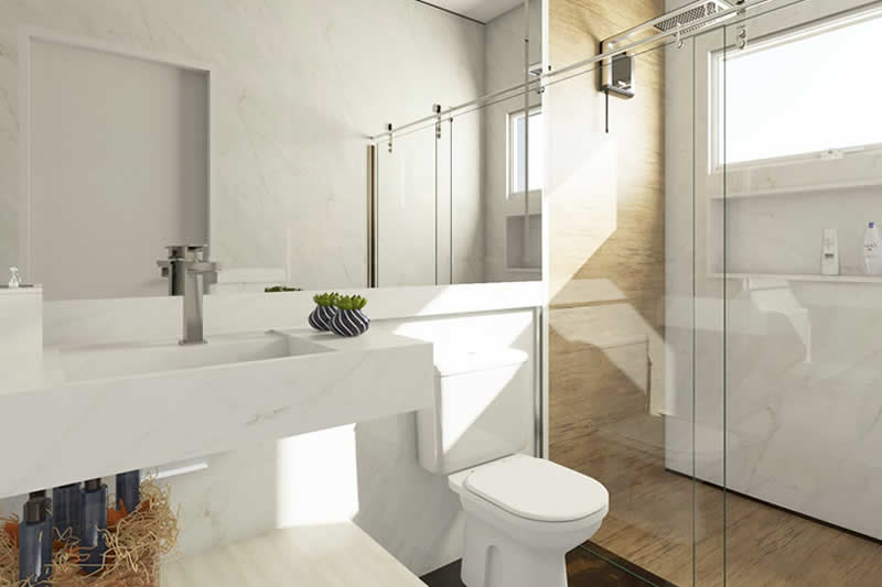 erros comuns banheiro branco madeira