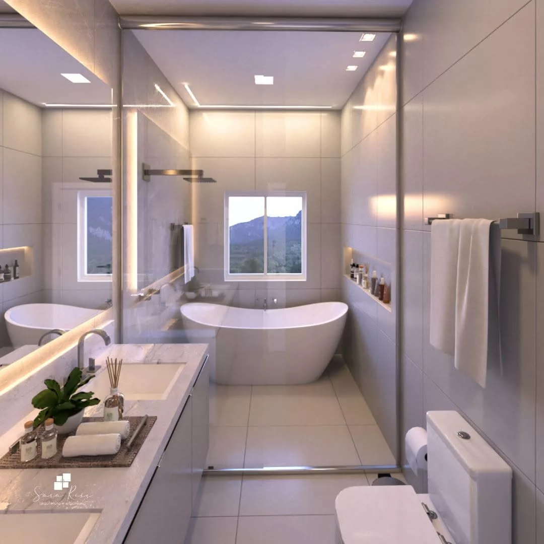 banheiro com banheira