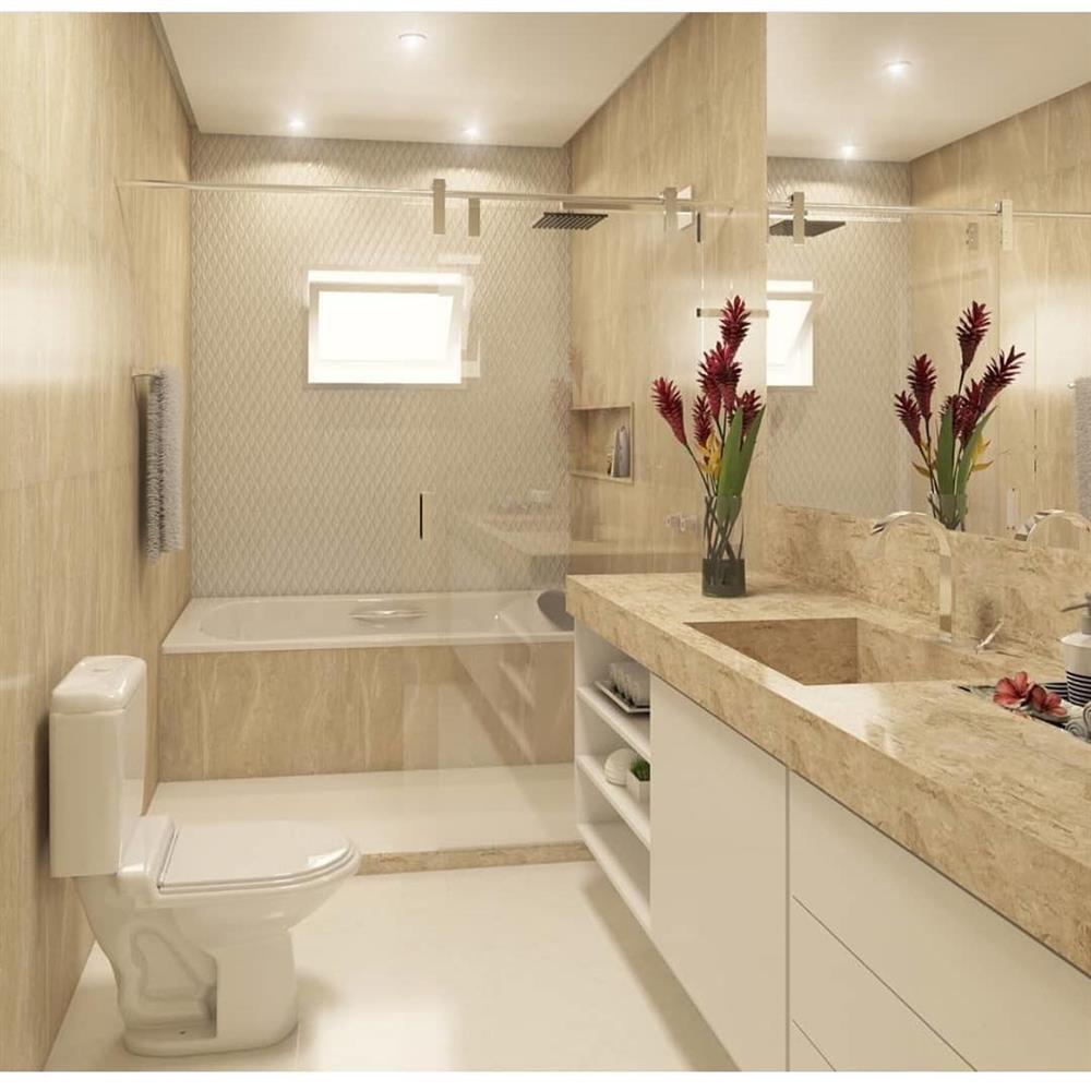 banheiro com banheira pequena