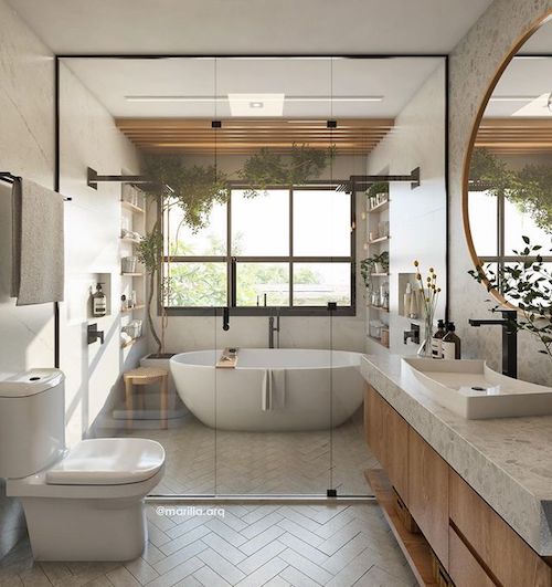 banheiro com banheira pequena