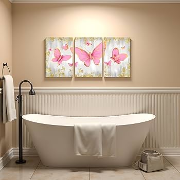 ideias de banheiro decorado com borboletas