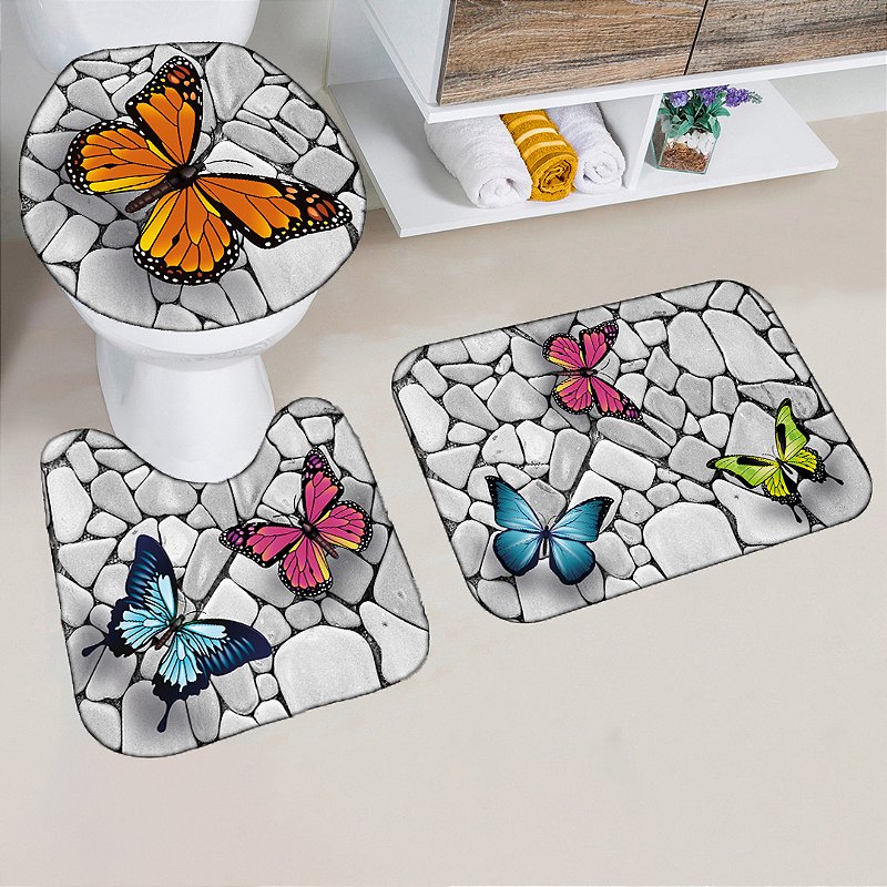ideias de banheiro decorado com borboletas