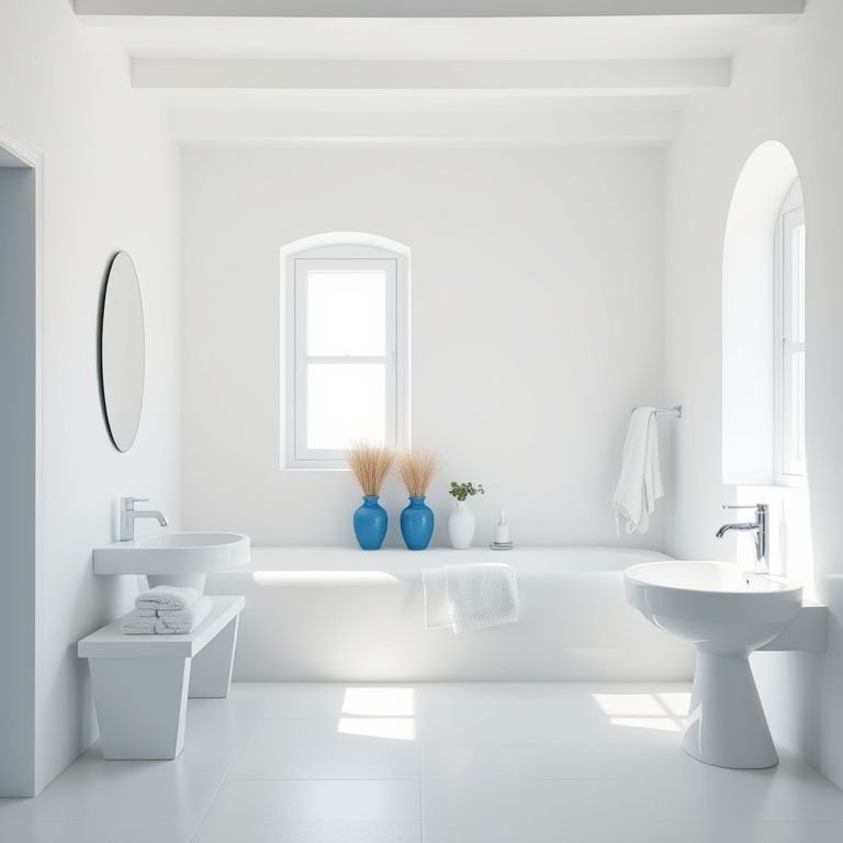 banheiro grego vs mediterrâneo