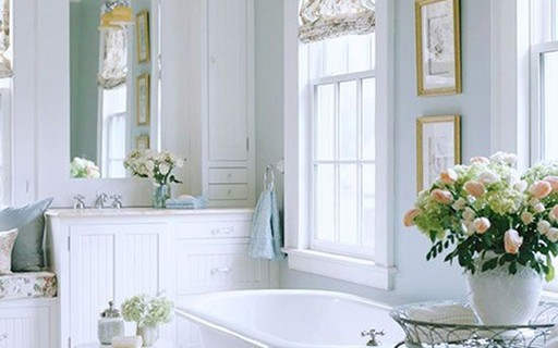 ideias de decoração banheiro provençal pequeno