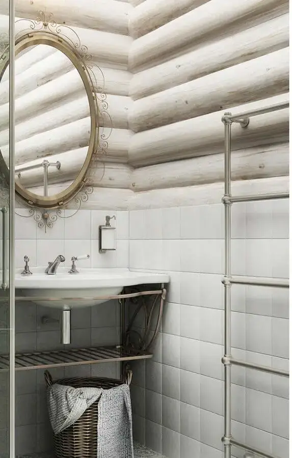 ideias de decoração banheiro provençal pequeno