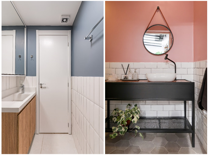 erros comuns ao pintar meia parede no banheiro