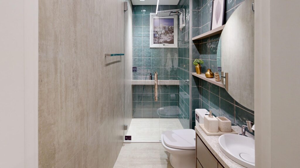 Porcelanato Acetinado vs. Polido: Qual o Melhor para Seu Banheiro Marmorizado?