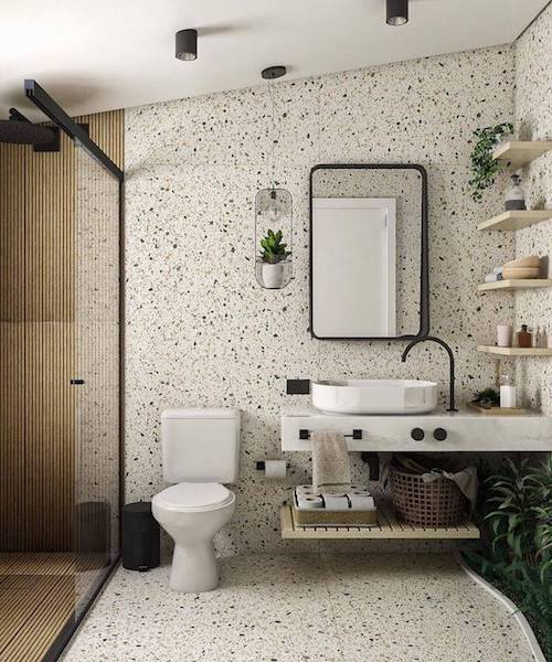 ideias de banheiro com granilite