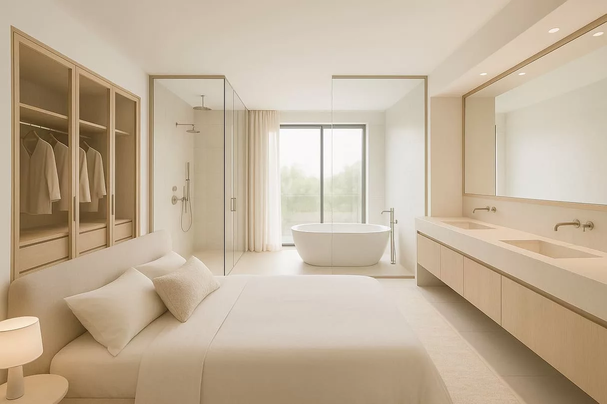 banheiro integrado ao quarto