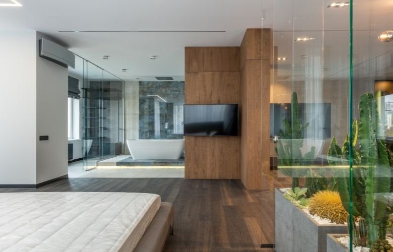 banheiro integrado ao quarto