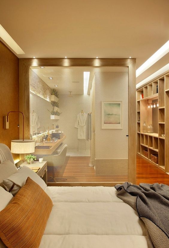 banheiro integrado ao quarto