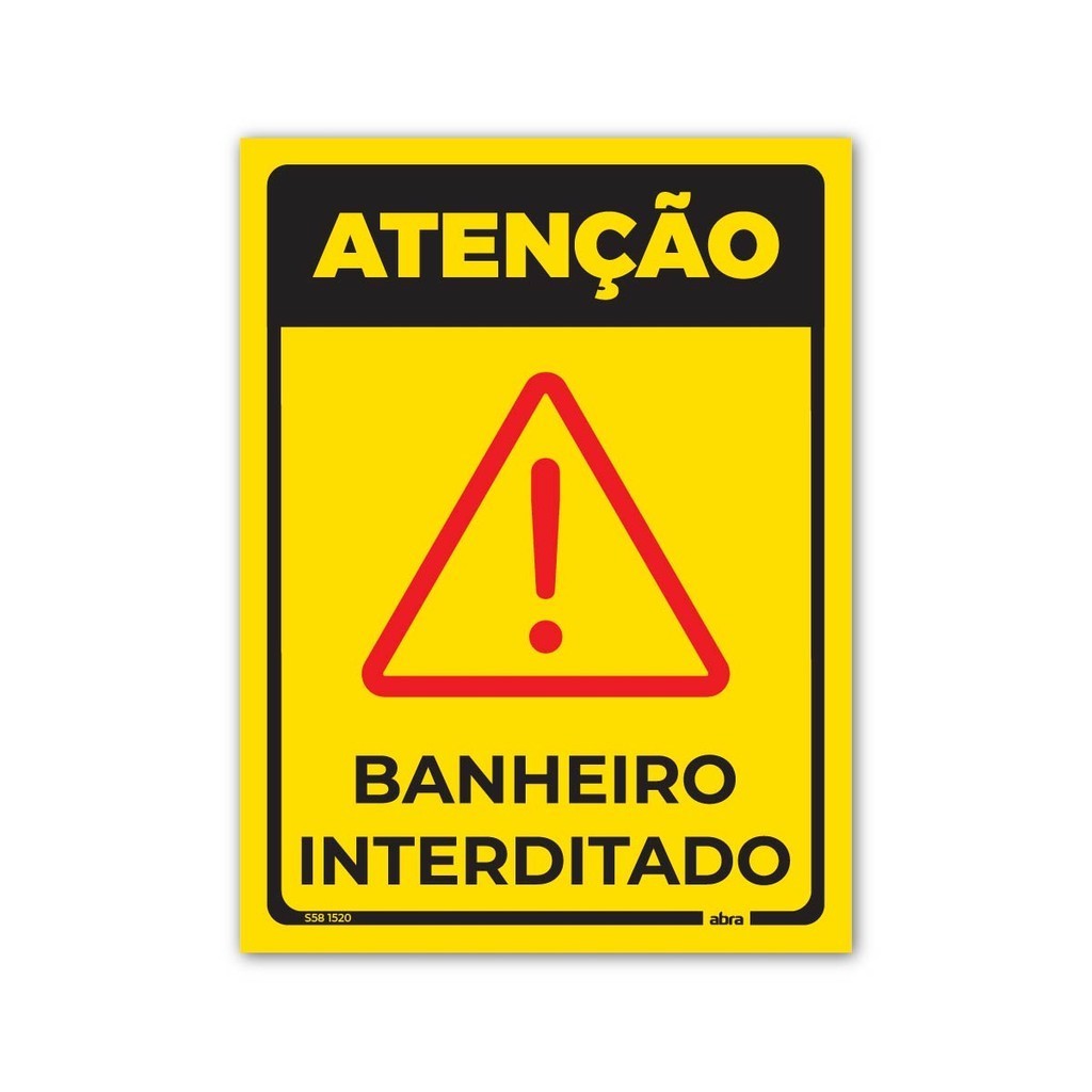 placa de banheiro em manutenção