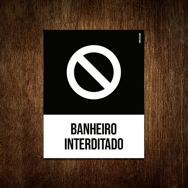 placa banheiro interditado para condomínio