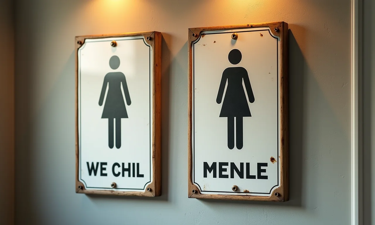 custo instalação placas banheiro masculino feminino