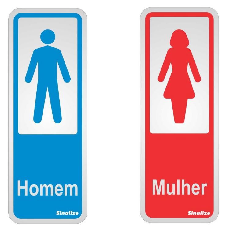 custo instalação placas banheiro masculino feminino