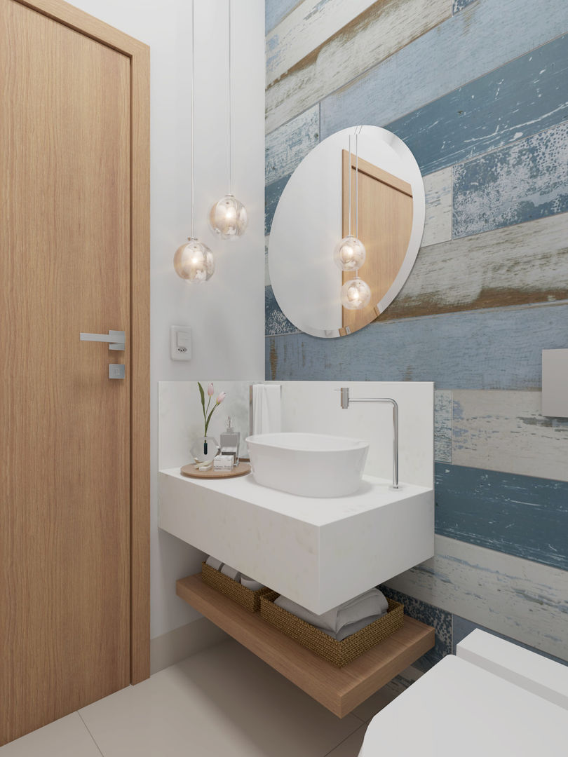 Mobiliário e Louças: Escolhas para um Banheiro Mediterrâneo Autêntico