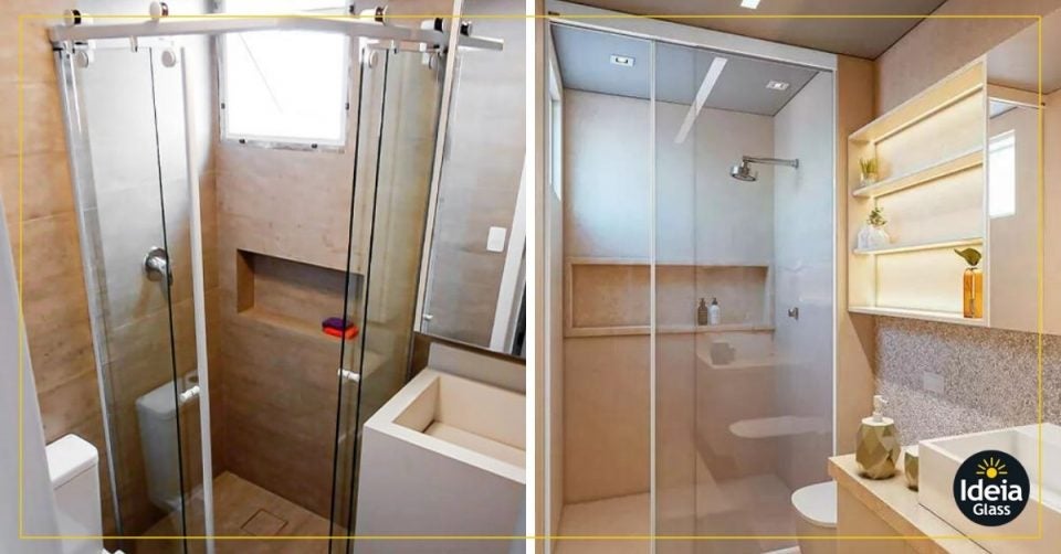 como escolher box de vidro para banheiro minimalista pequeno