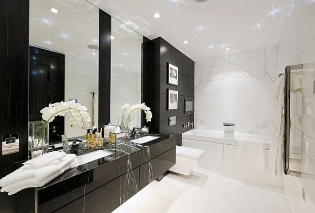 lavabo preto moderno