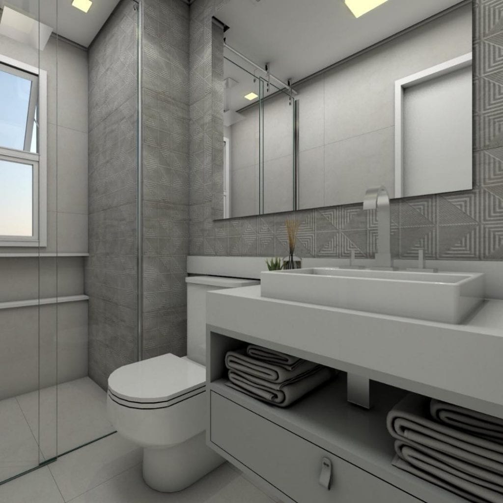 Transforme seu Banheiro Pequeno em um Spa: Ideias com Branco e Cinza