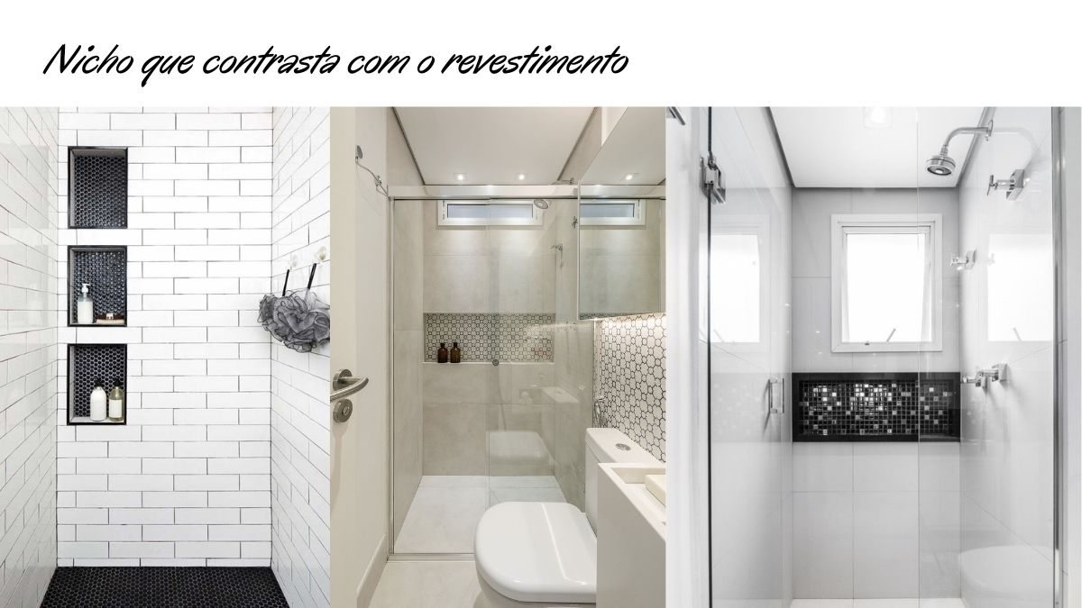 banheiro pequeno com nicho no box