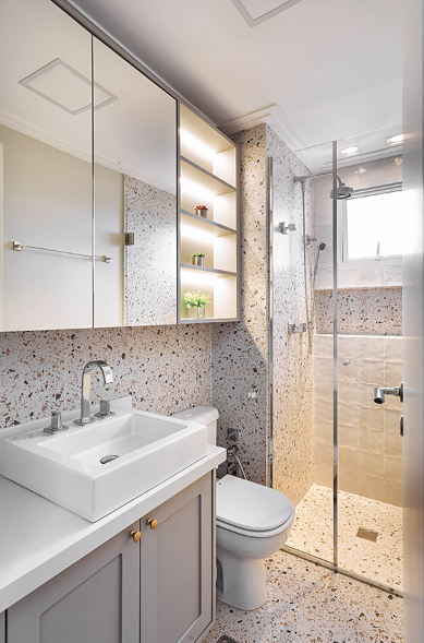 granilite ou porcelanato para banheiro pequeno