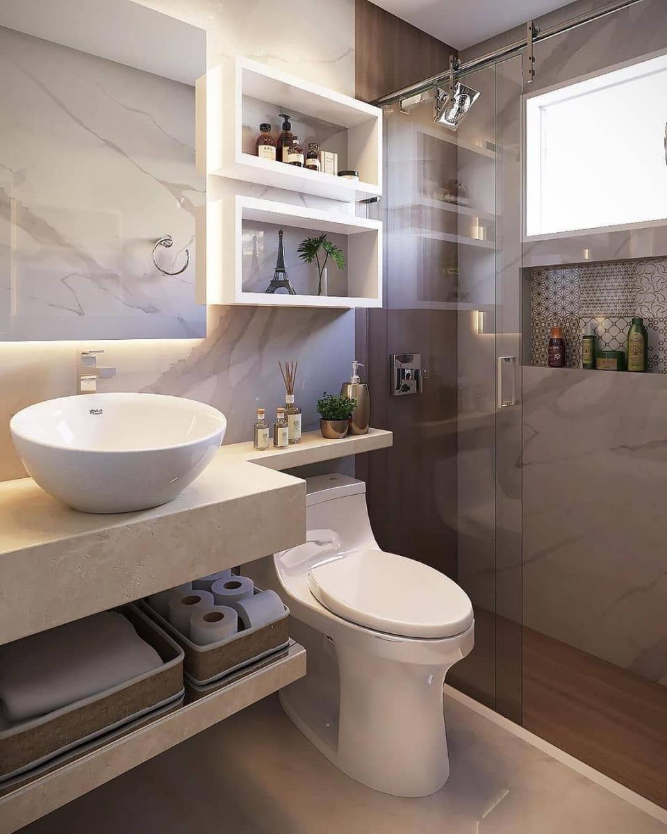 preço porcelanato banheiro pequeno