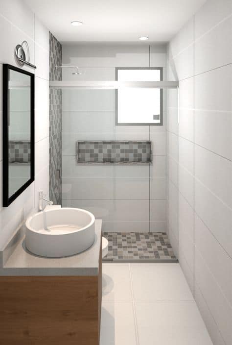 banheiro pequeno porcelanato