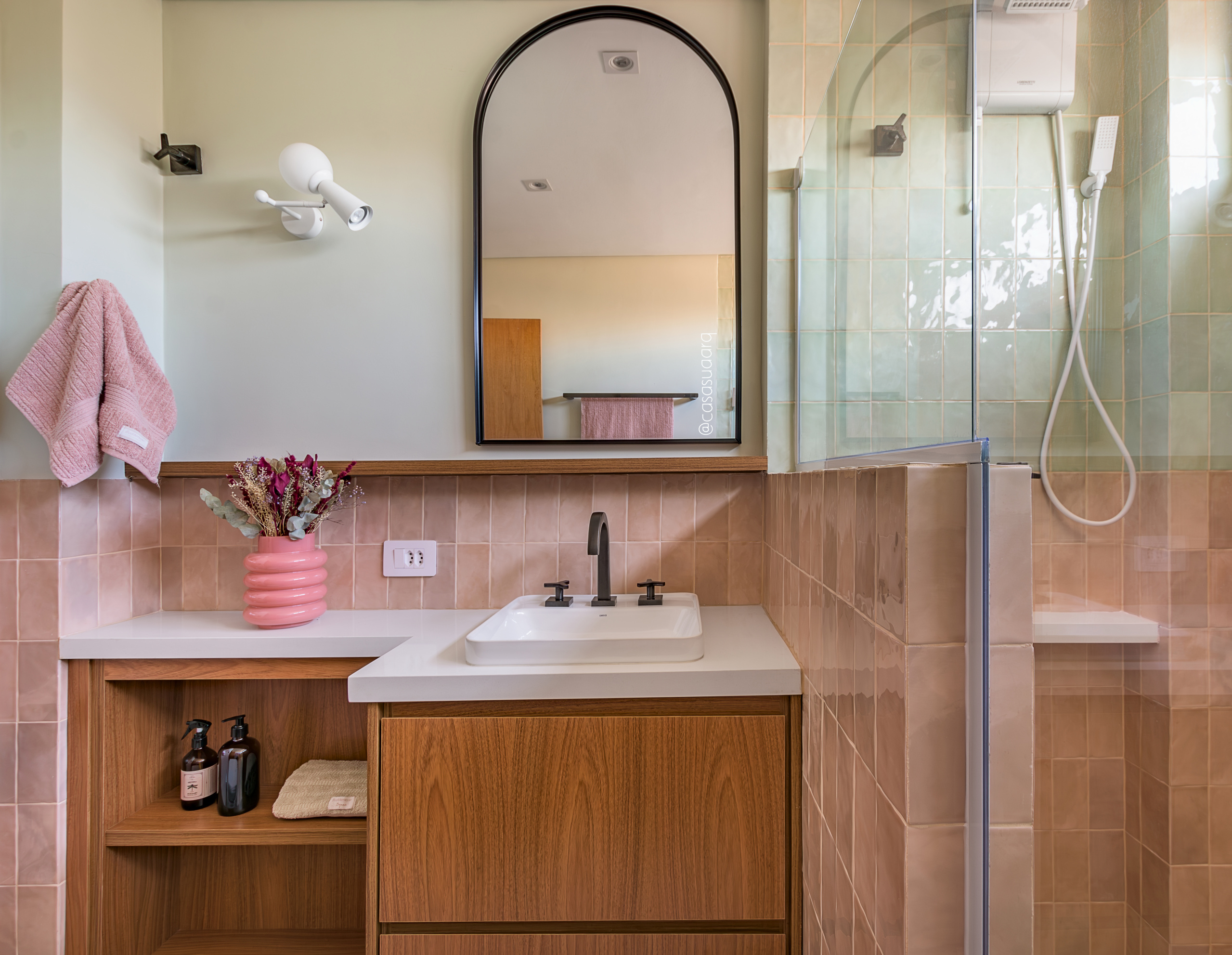 banheiro rosa