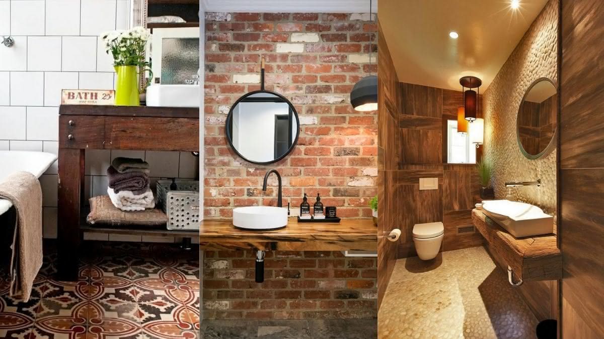 custo médio banheiro rústico moderno com pedras